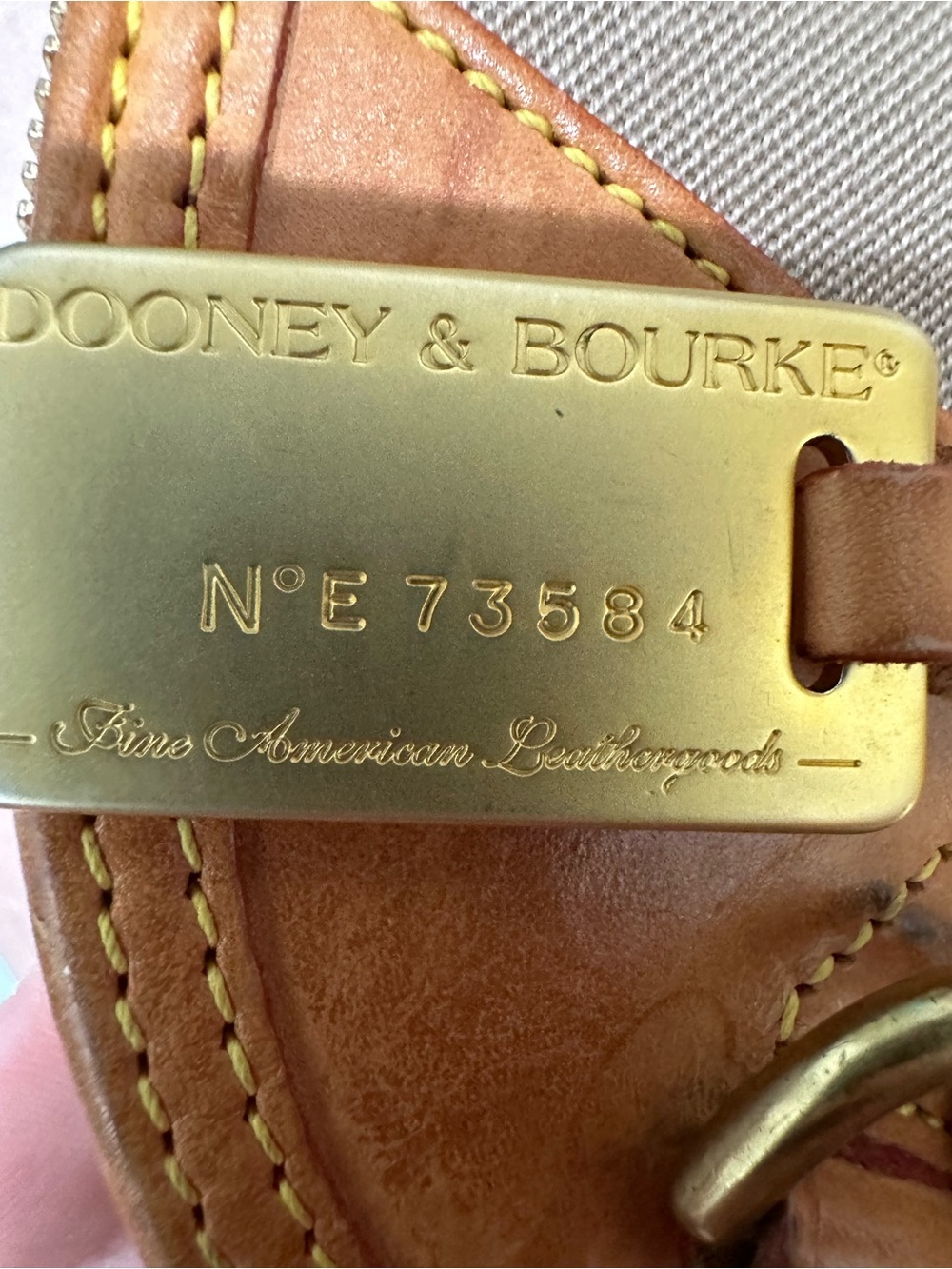 Vintage Dooney & Bourke Cabriolet USA Canvas & Leather Satchel Crossbody Bag - Picture 12 of 16